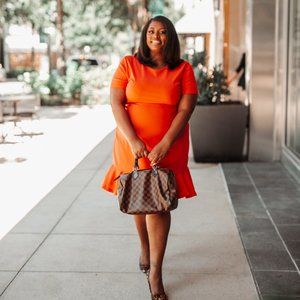 Coral Mid - Length Dress Bottom Ruffle